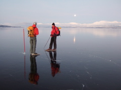 Calle and Anders and full moon