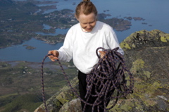 UH on the summit of Vågakallen 8419