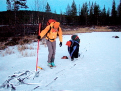 A late evening skate at Saivo near Jukkasj&auml;rvi, 2007-11-02