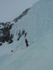 Jonas, Johan and Malou on the top section of Grevinnan (P1030390)