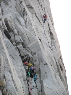 Eric leads up from Sickle Ledge