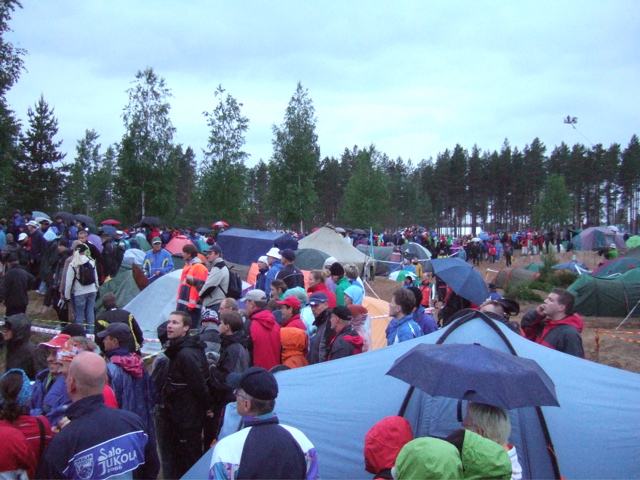 By now the rain had started...