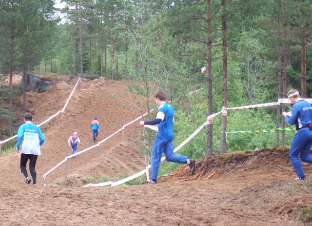Conny struggling to get into the frame on leg 7