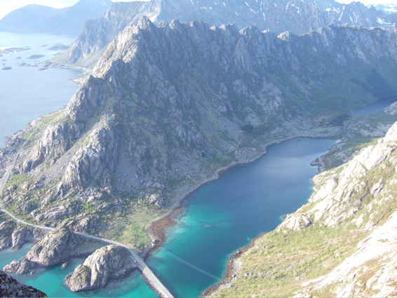 Djupfjord from the top of Presten