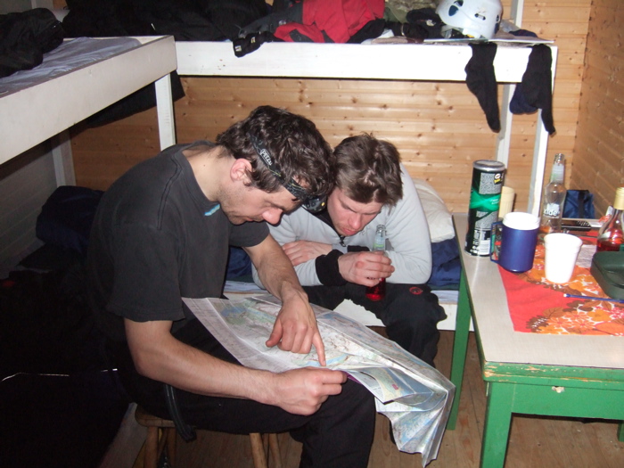 St&aring;lis and Chrille check the map...